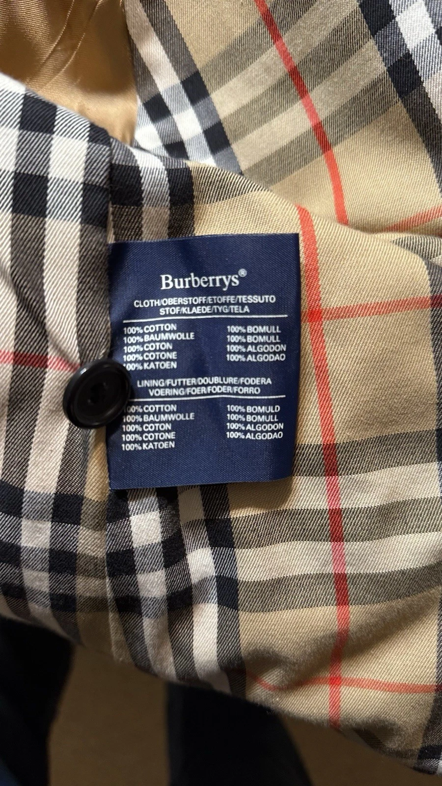 Burberry London Men's Canvas Trench Coat | Made in England | Gray | Size 52 - product detail image 5
