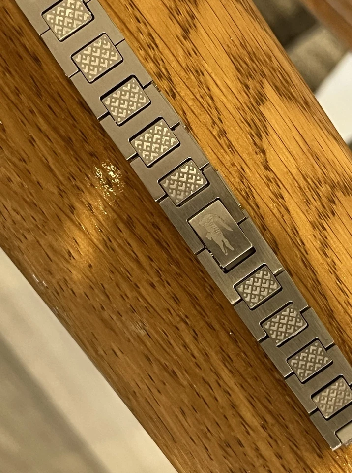 Lacoste Men's Silver Stainless Steel Bracelet Designer Accessory - Image 3 of 4