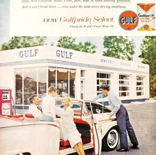 1958 Gulf Gas & Oil Advertisement Gulfpride Select Service Station DWII30