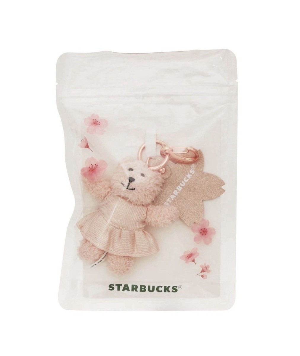 Starbucks japan SAKURA 2026 Bearista Keychain Pink Cherry Blossom