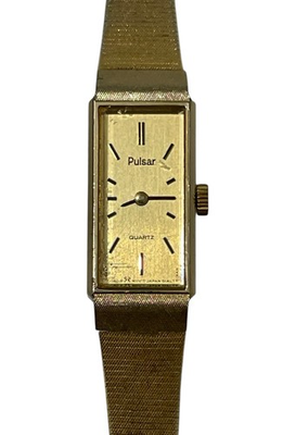 #ad Pulsar Women’s Watch 11mm V220 5040 Stainless Steel Gold Tone Untested VTG $25.53