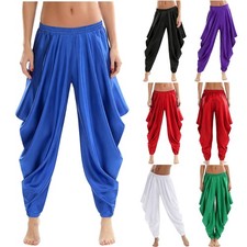 Women Trousers Bottoms Dance Costume Carnival Harem Pants Belly Bloomers Loose