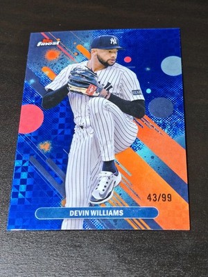 2025 Topps Finest Devin Williams BLUE XFRACTOR #/99 New York Yankees MLB