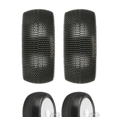 NEW Pro-Line Hole Shot 4.0'' S3 Soft Off-Rd 1:8 Truck Tires White Wheels (2)