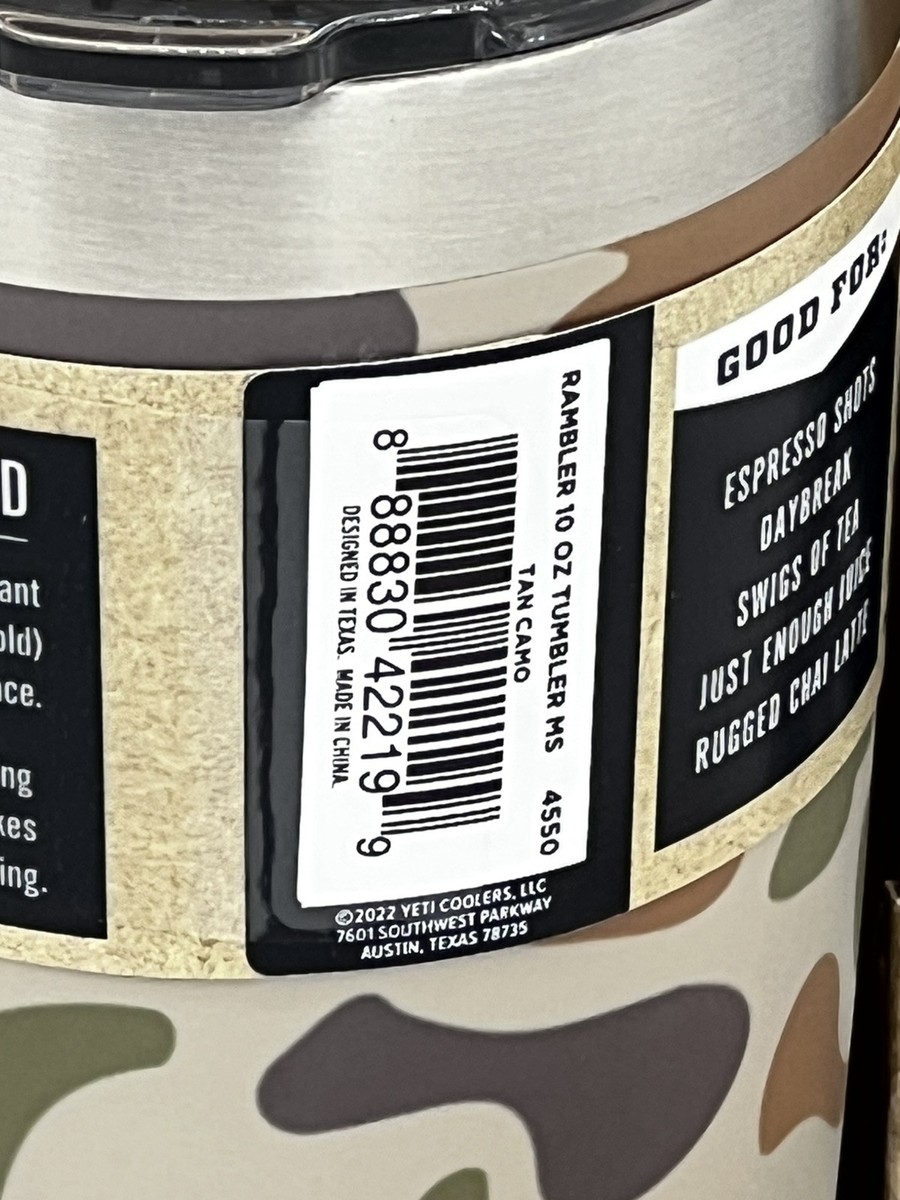 Yeti Tan Camo 10 oz + 20 oz Tumbler Set with Special Camo