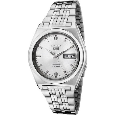 Seiko 5 Automatic SNK661 SNK661K1 Men's Globe Grid Silver Dial Watch