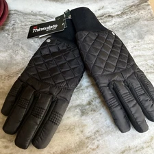 Ralph Lauren Women's Diamond-Quilted Tech Gloves Touch Screen Thinsulate Black M