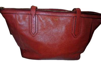 Fossil Emma Tote Red Leather Large Shoulder Bag - Issue 1954