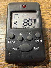 Digital Metronome Clip-On Black  Pocket Size  Tap Tempo  Piano Practice