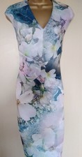 Ted Baker Amily Geo Floral Print Midi Dress Size 4 ( uk 14)