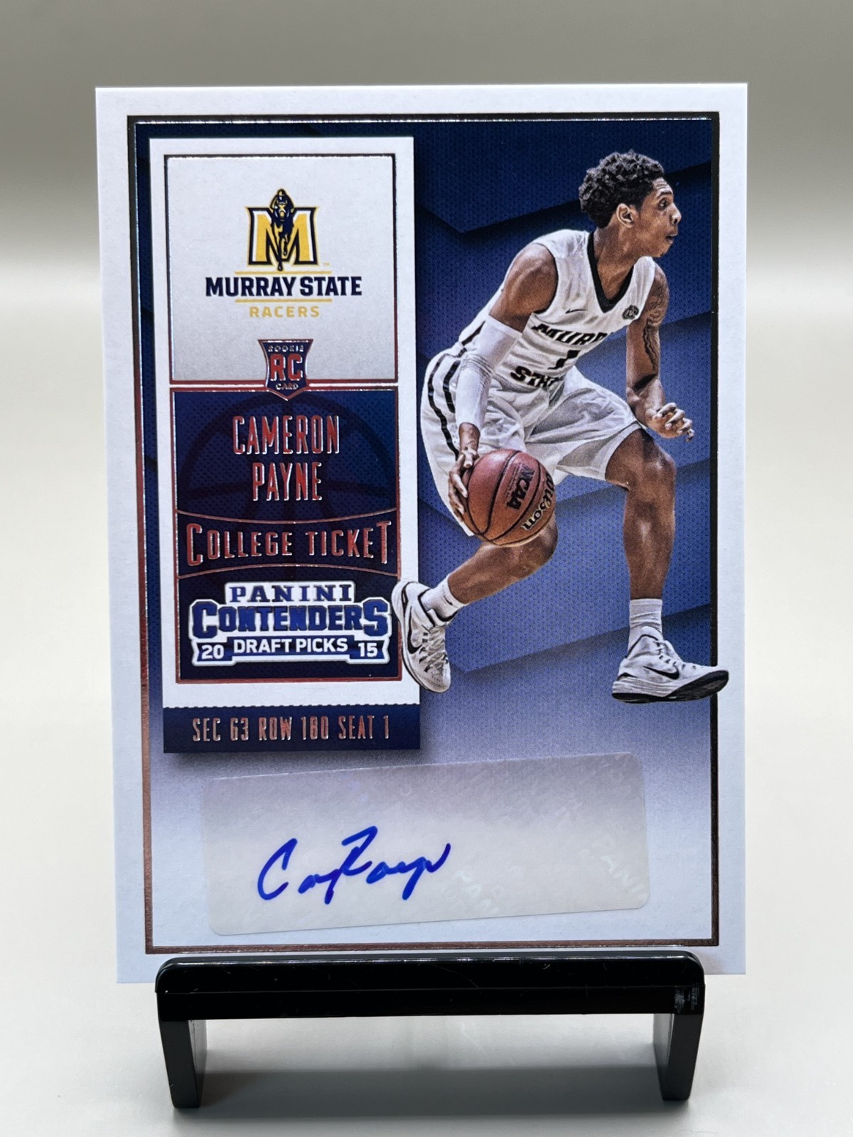 2015 Contenders Draft Picks Cameron Payne #107 College Ticket Auto RC