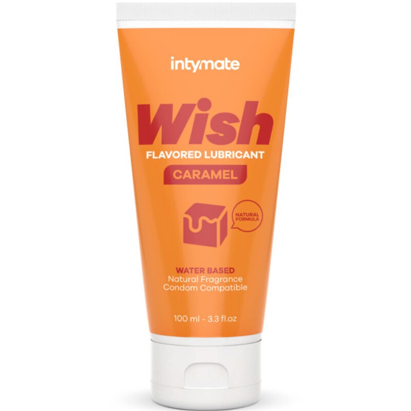Lubrifiant Goût Caramel Wish INTIMATELINE contre la sécheresse intime flacon 100 Ml