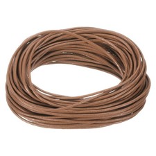 11 Yards 1.5mm Round Leather Cord Lacing String for DIY Crafts Light Coffee