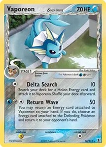 Vaporeon (Delta Species) - 18/113 - Pokemon Delta Species Holo Card NM