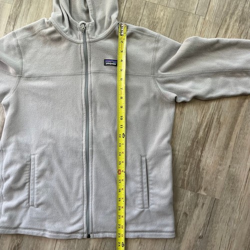 Patagonia Youth XXL 16-18 Full Zip Fleece Jacket Light Gray Hooded Boys Girls - Picture 6 of 8