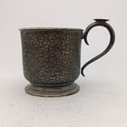 Antique Imperial Russian 84 Silver Basketweave Podstakanik 1883 Osterman 118g