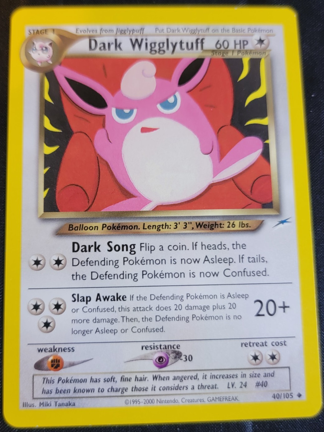 Dark Wigglytuff # 40/105 Neo Destiny Set Pokemon Trading TCG Rares Game Cards LP