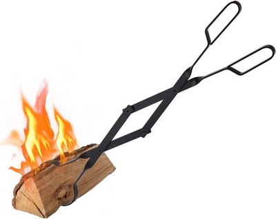 26'' Fireplace Tongs Log Grabber Indoor Outdoor Firewood Oven Coal Campfire Tongs