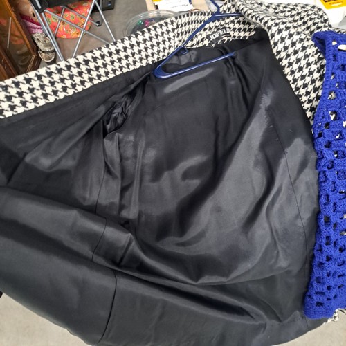 Abrigo para mujer L Jofeld vintage pata de gallo swing negro blanco lana Rockabilly - Imagen 6 de 6