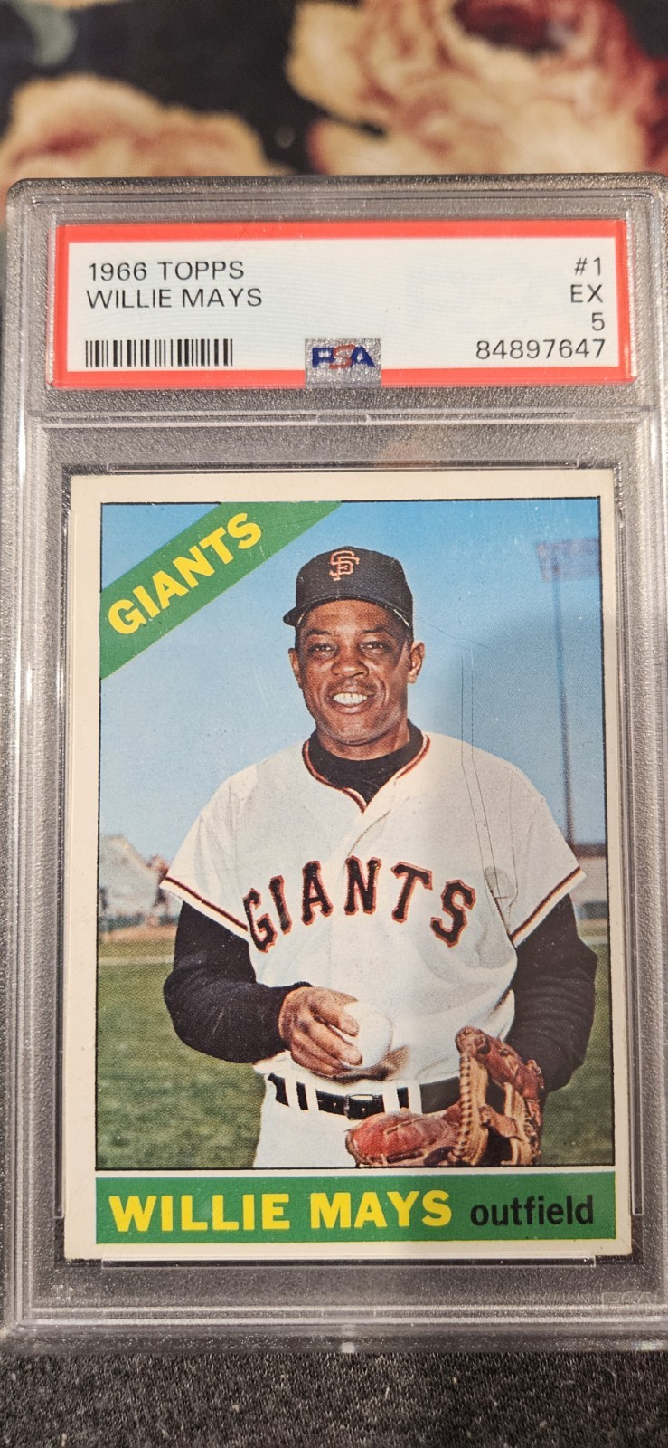 1966 Topps - Willie Mays #1 PSA 5 view 1