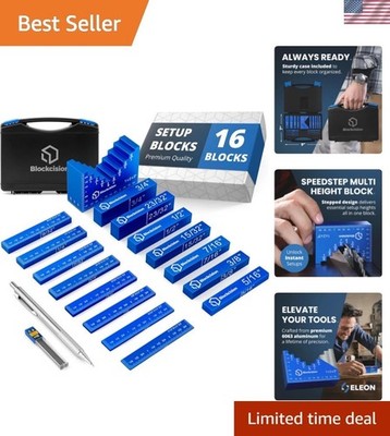Blockcision Setup Blocks Woodworking Tools - Height Gauge Block Set with Easy...