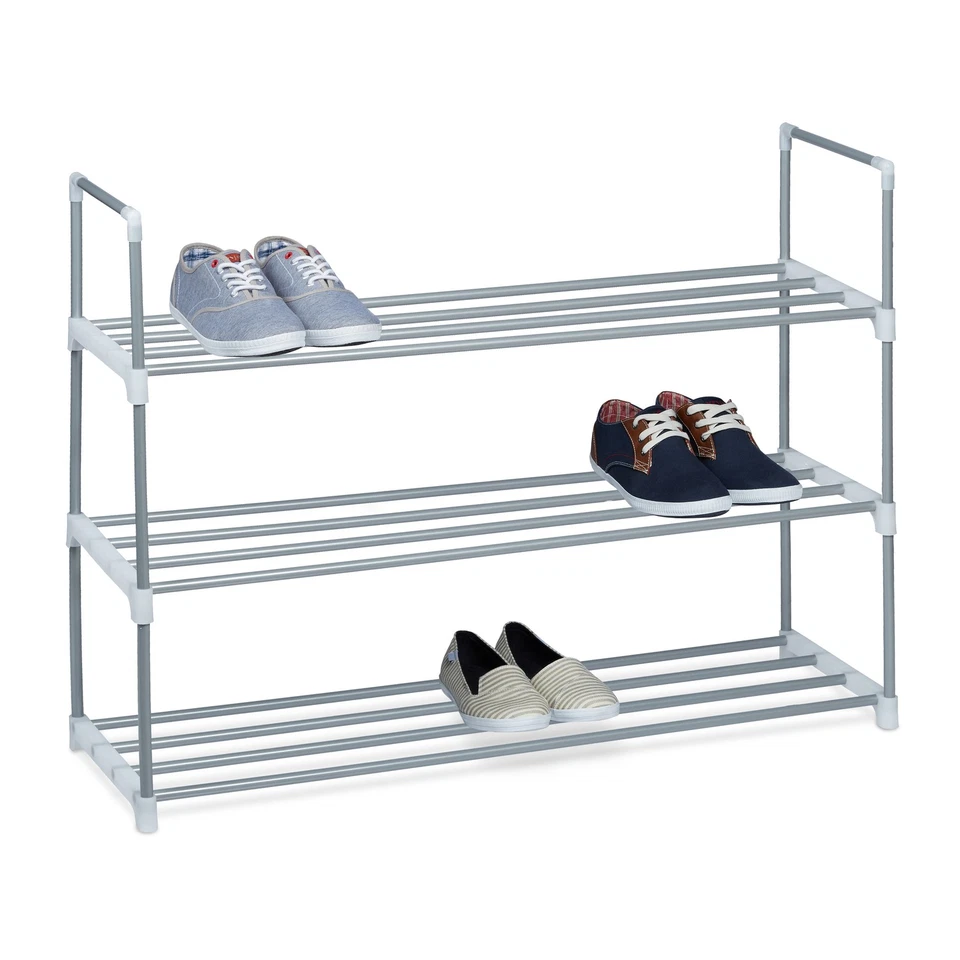 Scarpiera Organizer per scarpe Leggero Argento Scarpiera in metallo 4 ripiani - Immagine 4 di 4