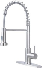 Kitchen Faucet W/ Pull Down Sprayer Brushed Nickel Stainless Steel Commercial