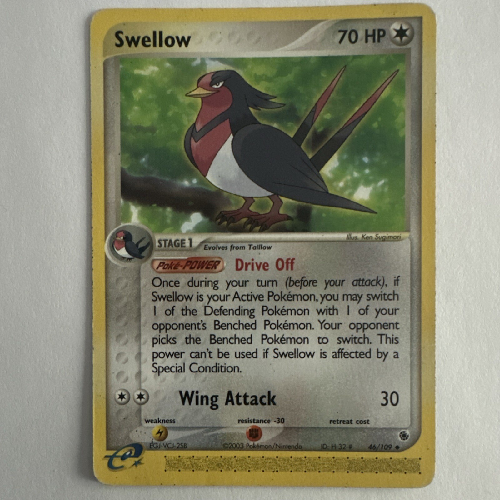 Pokémon Swellow 70HP Uncommon Regular Stage 46/109 English 2003