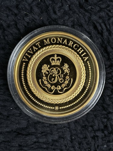 Moneta Prova Regina Elisabetta II 95° Compleanno Placcata Oro 24k Scambio Bradford - Foto 2 di 2