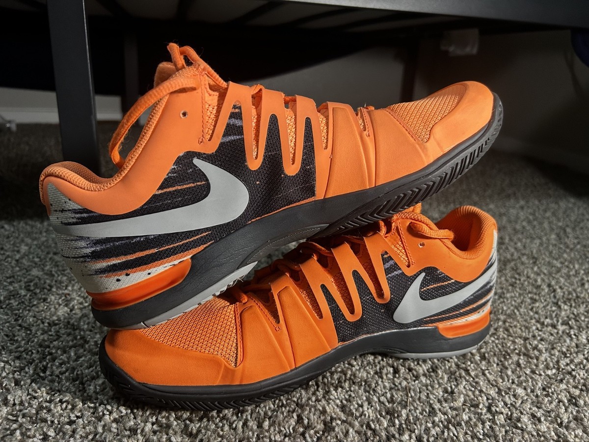 2013 Nike Zoom Vapor 9.5 Tour Roger Federer Orange Tennis Shoes