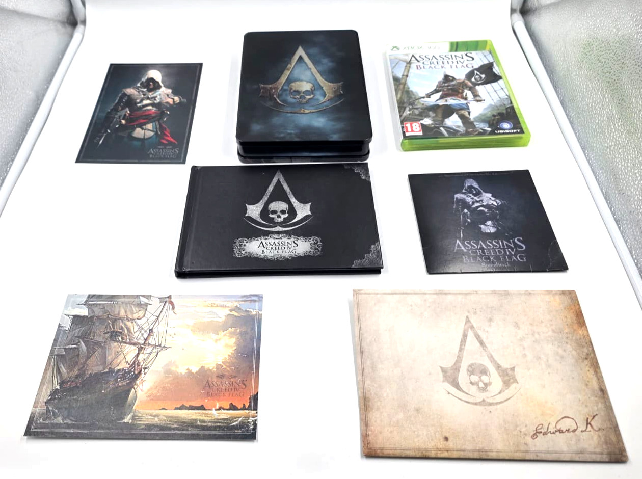 Xbox 360 Assassin's Creed - Black Flag | Black Skull | USK16 | Buch + Track-CD ✅