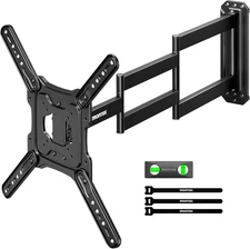 monTEK Long Arm TV Wall Mount for Most 23-65 / 37 Arm, Black 