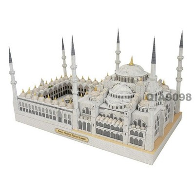 New DIY Turkey Sultan Ahmet Camii 3D Paper Model Famous Building Puzzle Kit