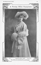 CAMILLA HOYOS Verlobt mit Samuel Pepys Cockerell - Antiker Druck 1909