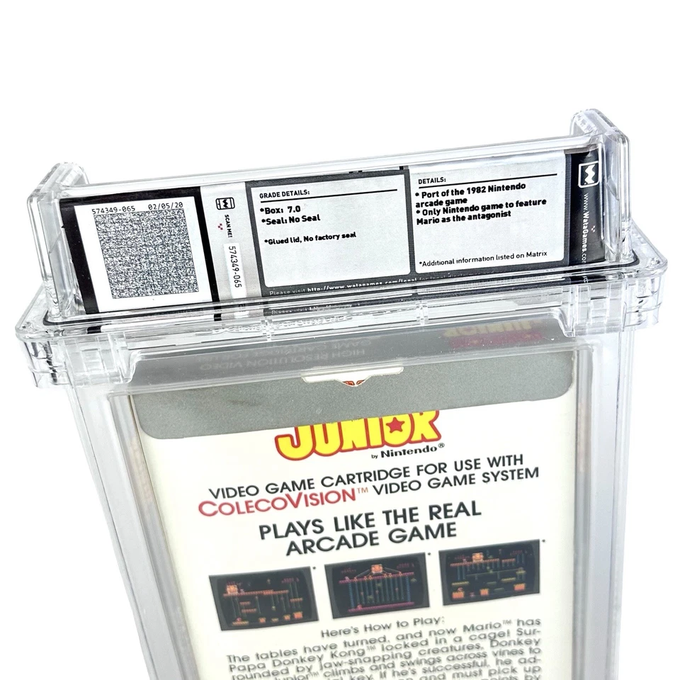 New ColecoVision Donkey Kong Jr WATA 7.0 Factory Sealed Video Game 1983 - Image 4 of 4