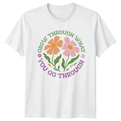 Grow Through What You Go T-Shirt Self Care Geschenk für Sie und Ihn