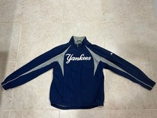 Authentic Navy Blue MLB Majestic Yankees Jacket Bomber Size Small