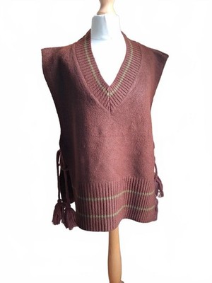 Free People braunes Strickoberteil zum Binden seitlich - Einheitsgröße - neu mit Etikett - UVP 68£