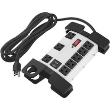 Heavy Duty Power Strip with USB, Workshop 8 Outlet Surge Protector 2700 Joule...