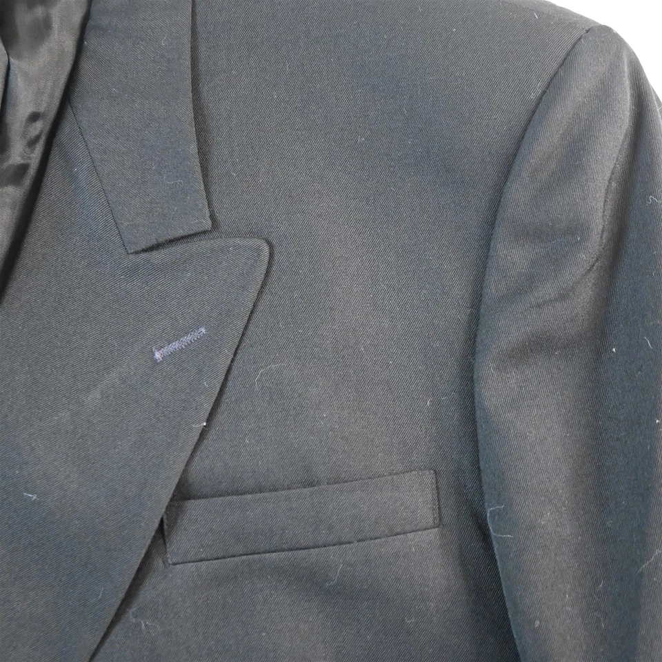 Blazer Traje Chaqueta Abrigo Deportivo De Colección Para Hombres 44R Negro Doble Pecho Para Hombre Foto 2 de 4