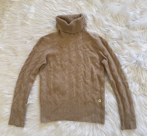 Loro Piana 100% Baby Kaschmir Zopfmuster Rollkragen Pullover Pulli Beige 44 - Bild 1 von 8