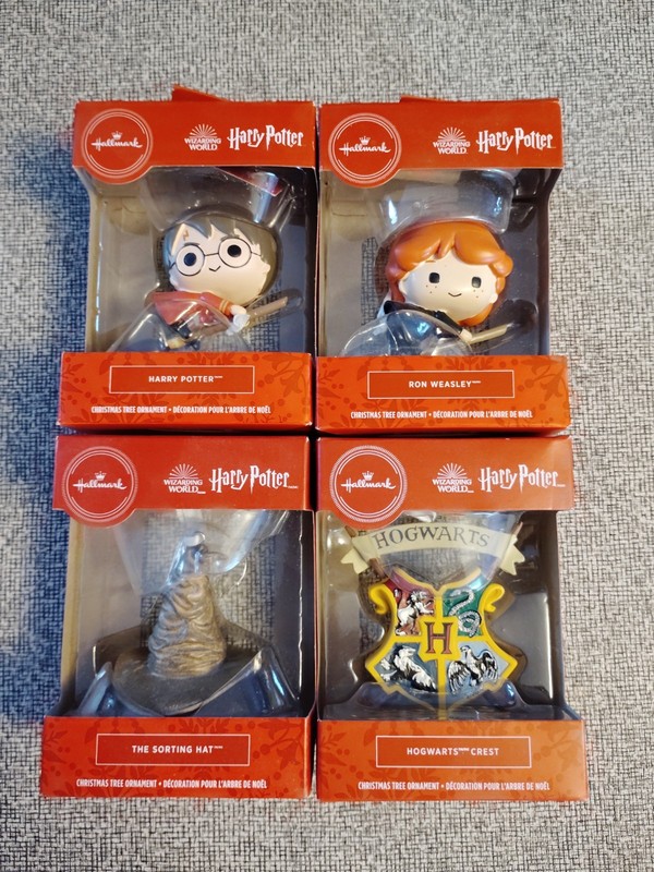 Hallmark Harry Potter Wizarding World Ornaments Set of 4 NIB