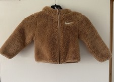 Nike Kids Teddy Fleece Hoodie Brown Toddle Size 24months