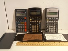 Texas Instruments Lot Of Two BA II Plus One TI-34 Calculators