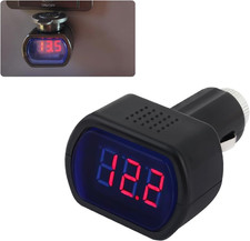 Car Led Cigarette Lighter Voltage Meter With Digital Display12v0.1a Battery Vo