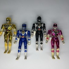 Lote Figuras Power Rangers Bandai MMPR De Colección 8 pulgadas Amarillo Azul Negro Rosa