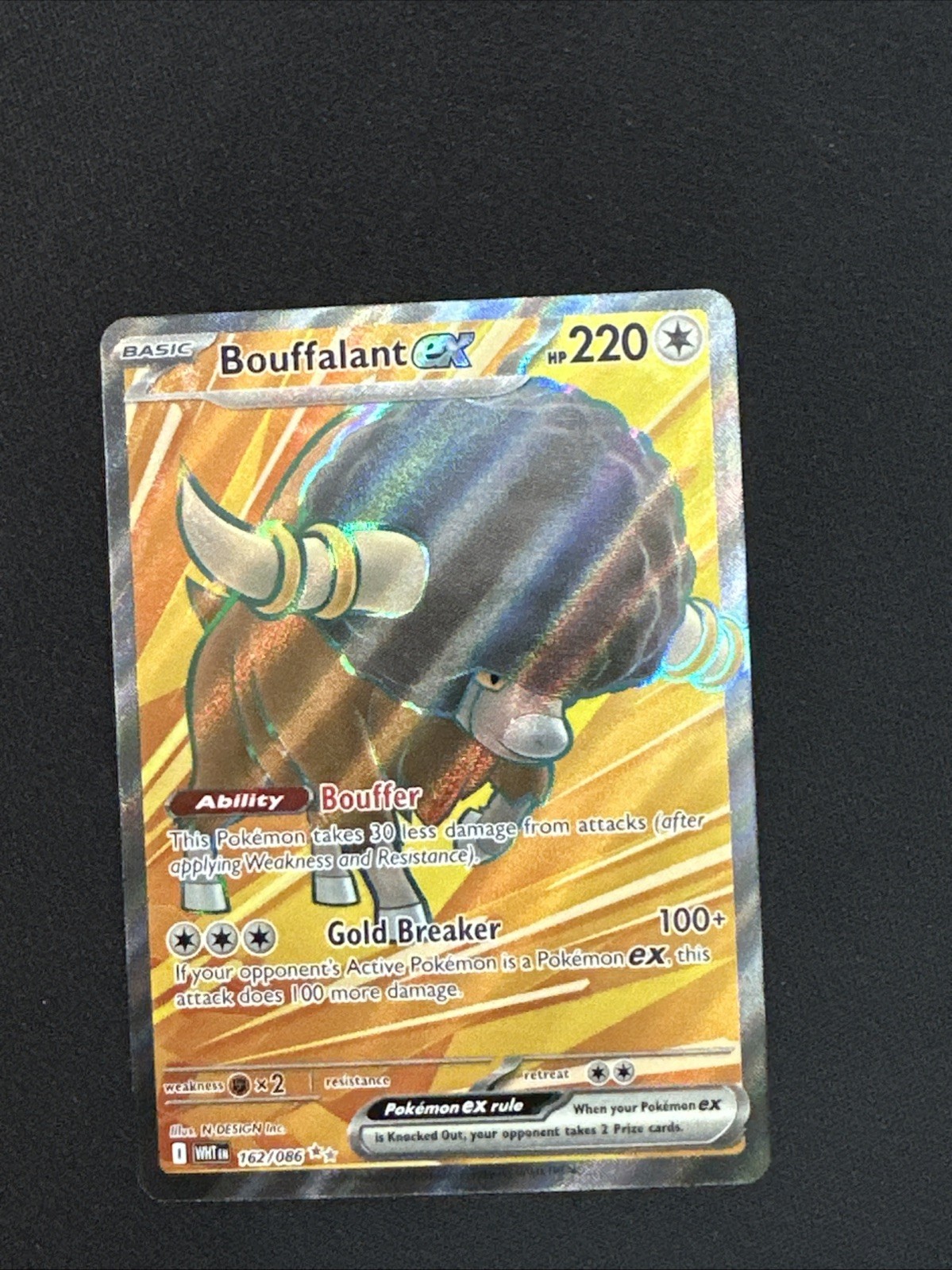 Bouffalant ex 162/086 Full Art Ultra Rare White Flare Pokemon Card NM
