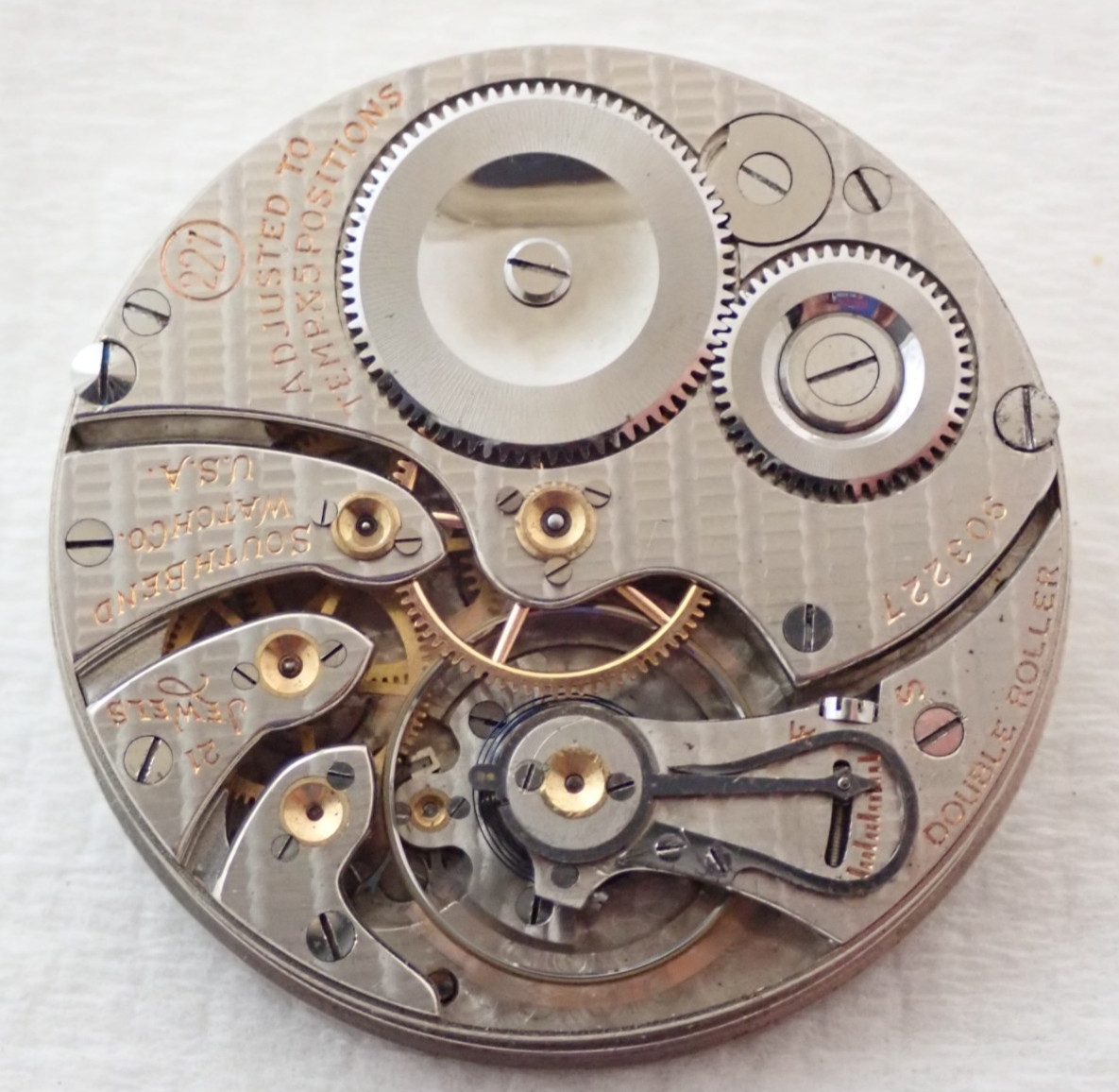 SOUTH GRADE POCKET RR MOVEMENT 21j ANTIQUE 16s RAILROAD WATCH 227 JEWEL 21 BEND - vintagewatches.pk