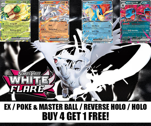 Pokemon White Flare: Pick Your Card  ex/Poke & Masterball/Reverse Holo Near Mint