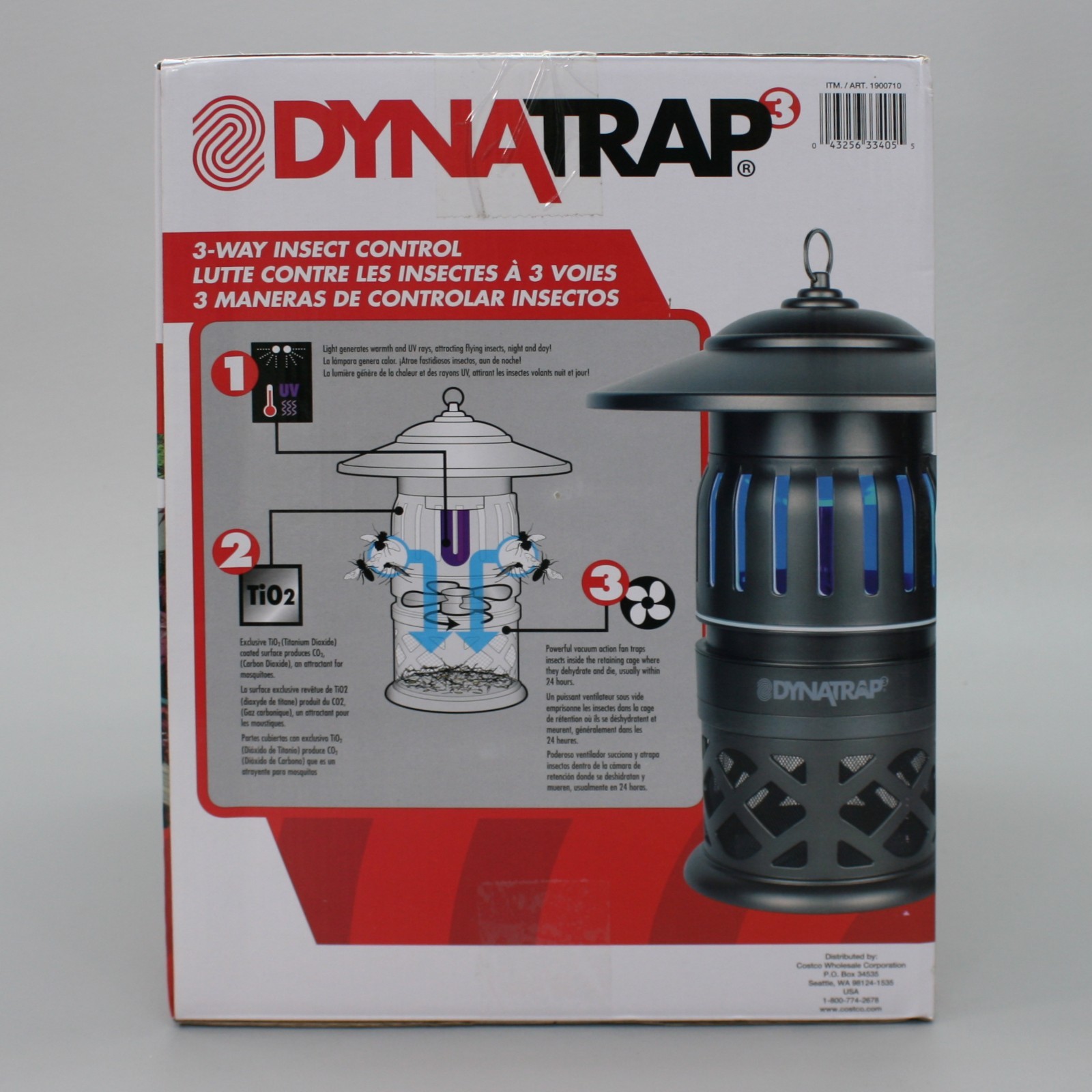 DynaTrap 3 DT1050- TUN  1/2 Acre Kills Mosquitos Beetles Flying Insects Trap UV